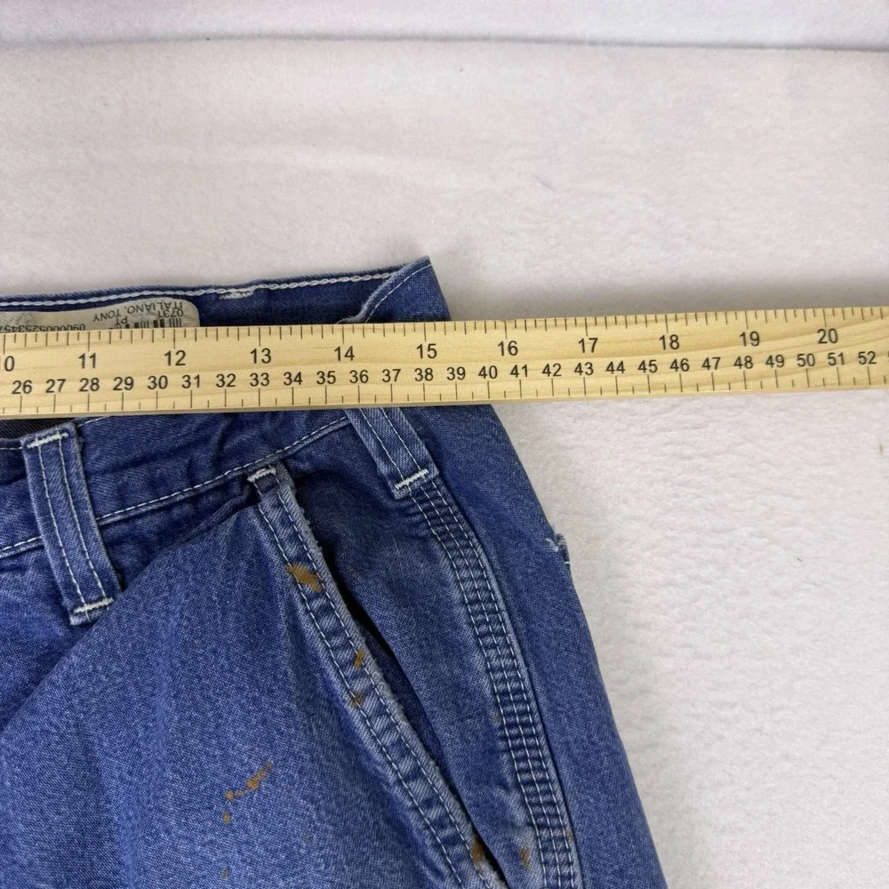 Carhartt Dungaree‎ Fit Carpenter Jeans 32x32 Paint Splatter Distressed Denim